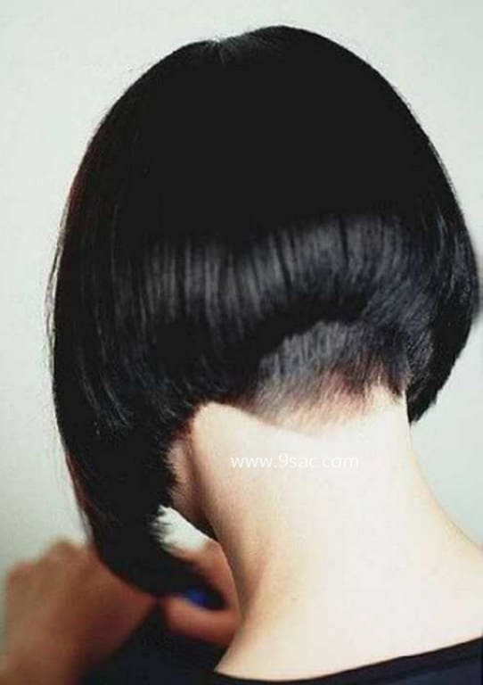 Stacked Bob Accented Nape Hair Model