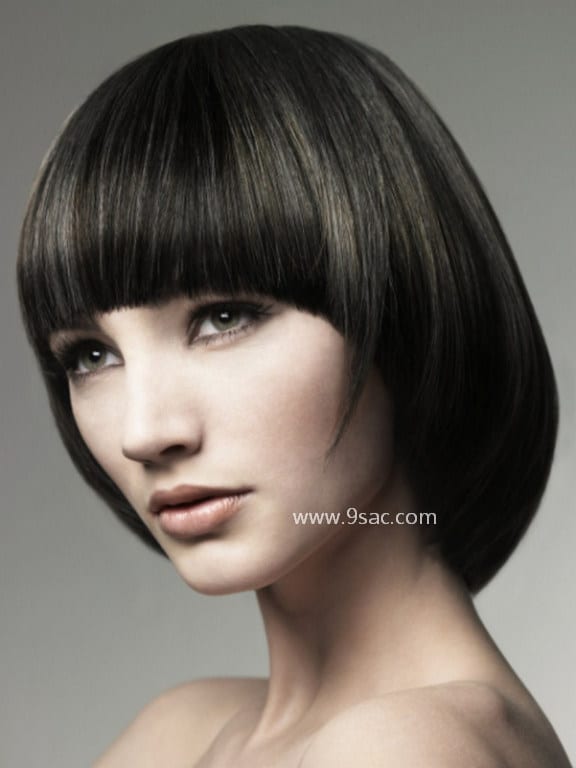 Page Length Bob Haircut Model