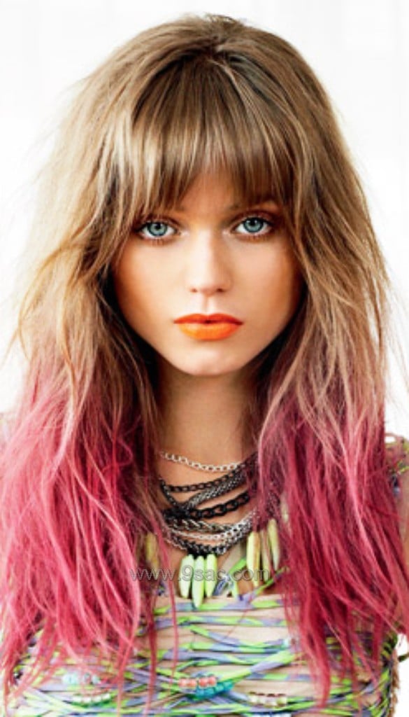 Dos Tonos de Color Diferentes en el Cabello Estilo Bohemio