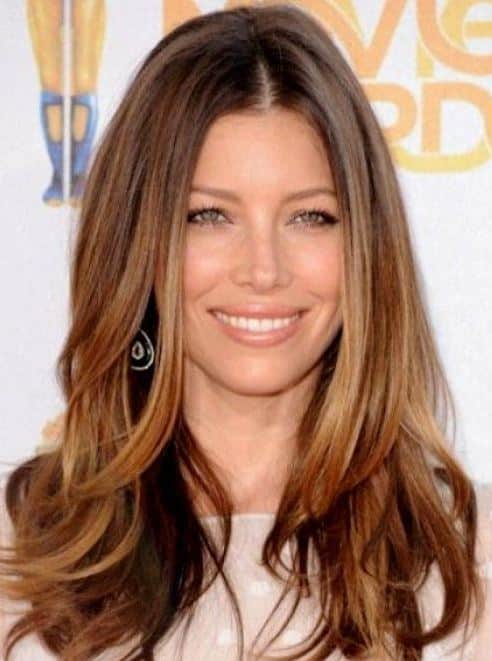 Jessica Biel Açık Altin Kahve Saç Rengi