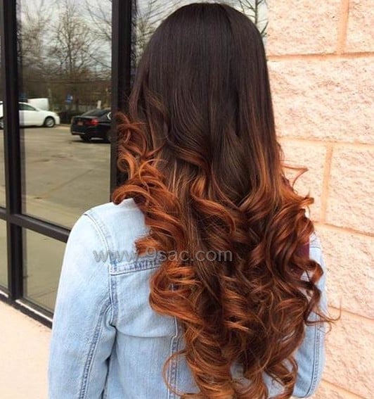 Balayage de cobre brilla