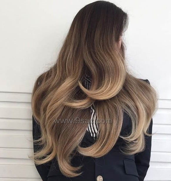 Balayage colors for very long hair