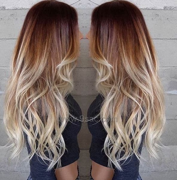 Sunset balayage color