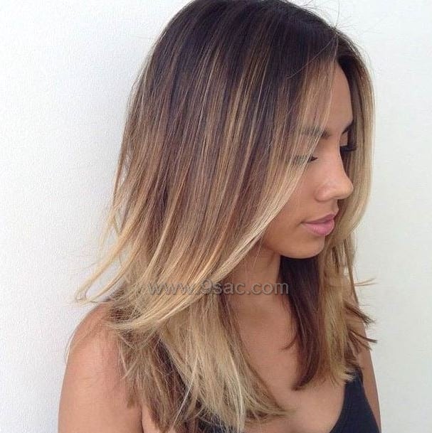 Medium-sized balayage colors