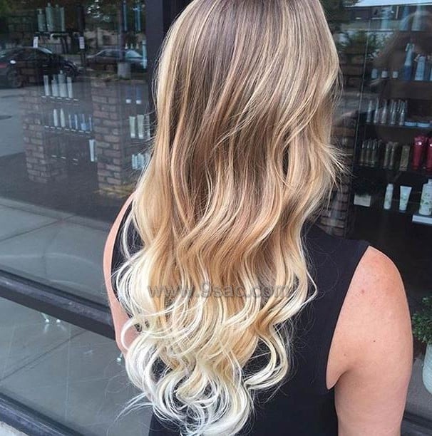 Blonde ombre balayage colors