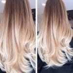 Platinum-yellow ombre