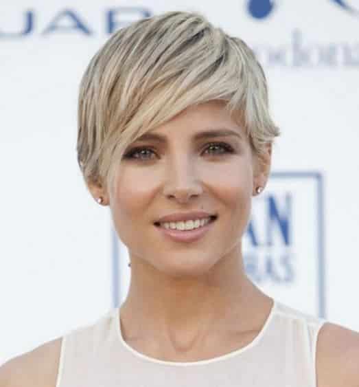 Yellow pixie haircut models with different layers