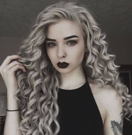 Cortes de pelo Gris Rizado