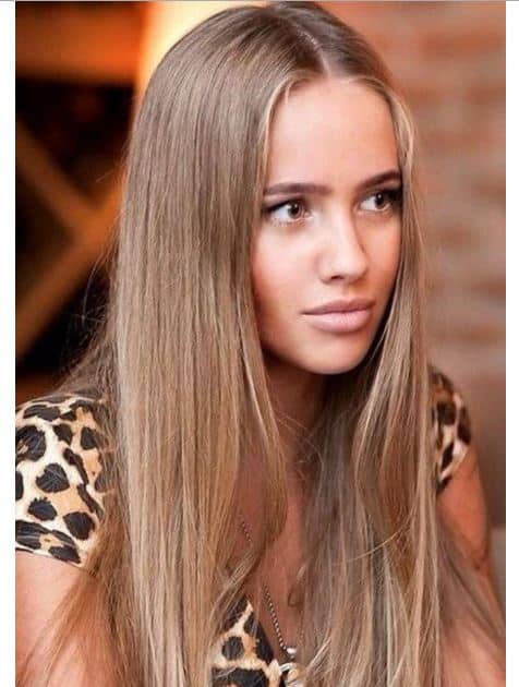 Ashy light coffee kumral hair color