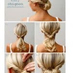 5 Minute bun hairstyle