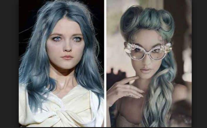 Grey Blue and Grey Green Hair Colors
