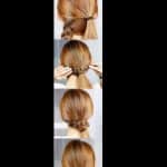 Orgu bun horse tail hair model