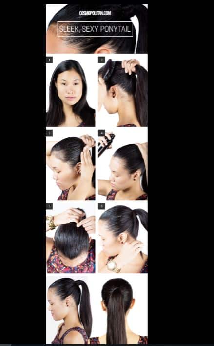 Practical horse tail hairstyle