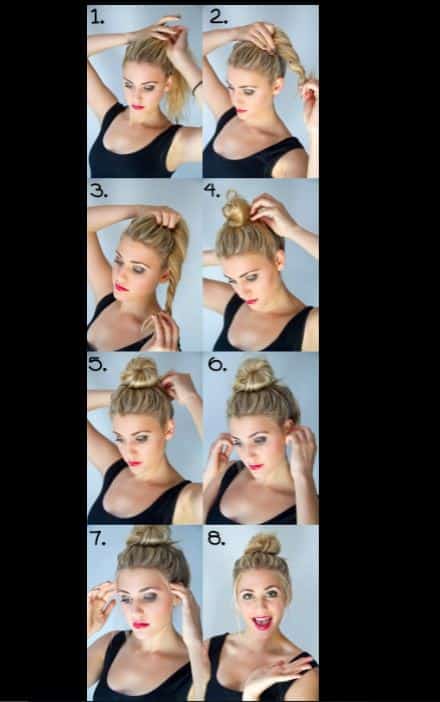 Practical bun hairstyle
