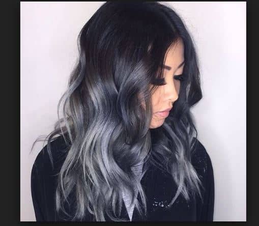 Muestras de Ombre de Cabello Gris Haciendo Métodos de Lanzamiento de Laca