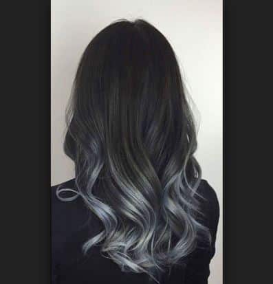 Color de pelo Ombre Gris Oscuro Retorno