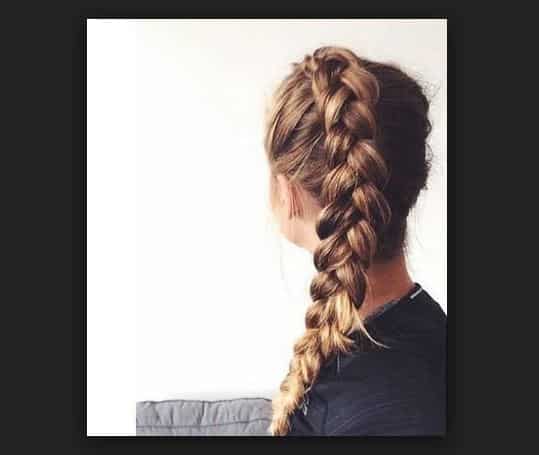 braided horse tail hairstyle