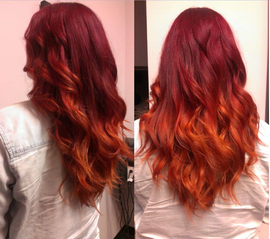Ombre Models on Red Copper Hair