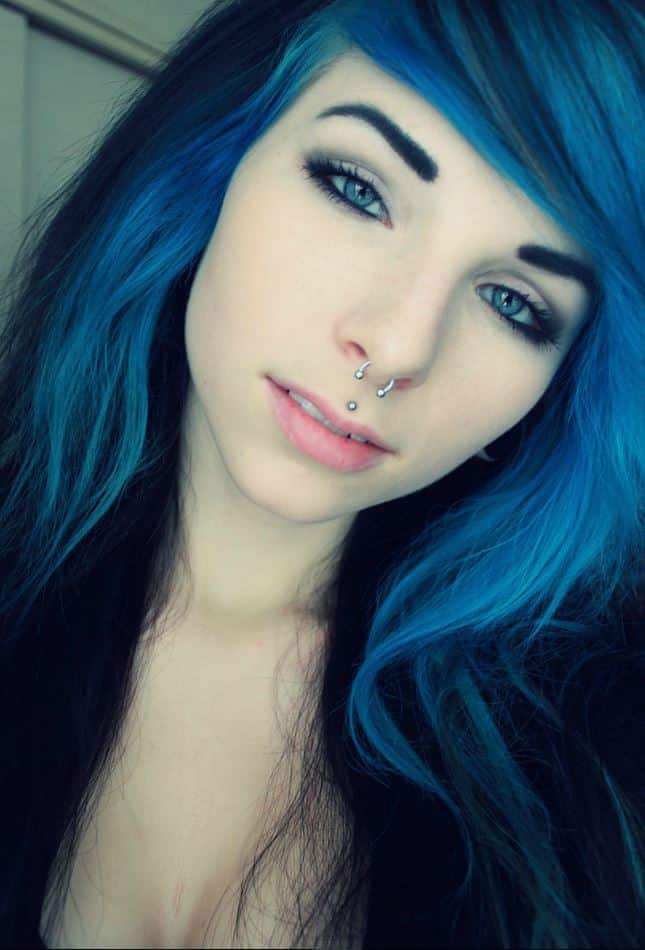 Mavi Saça Ombre Uygulaması