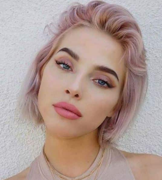 Rose Color Short Hairstyles