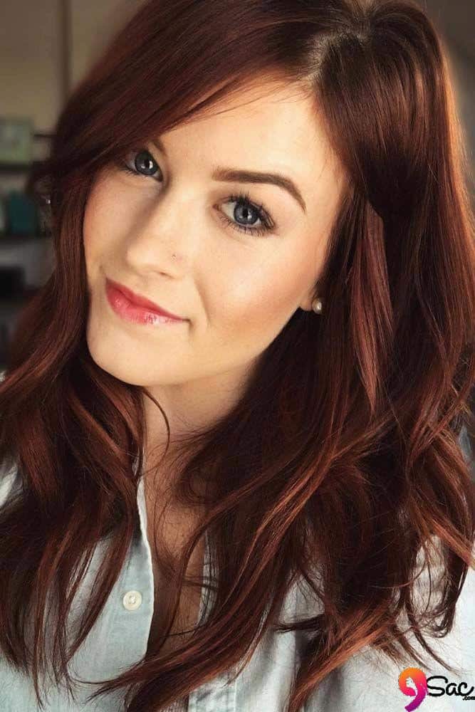 Güzel Kızıl Kahve Saç Renkleri ve Modelleri 2025 - Saç Modelleri 2025 ...