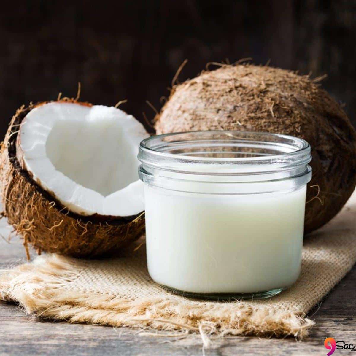 Hair straightening with coconut milk