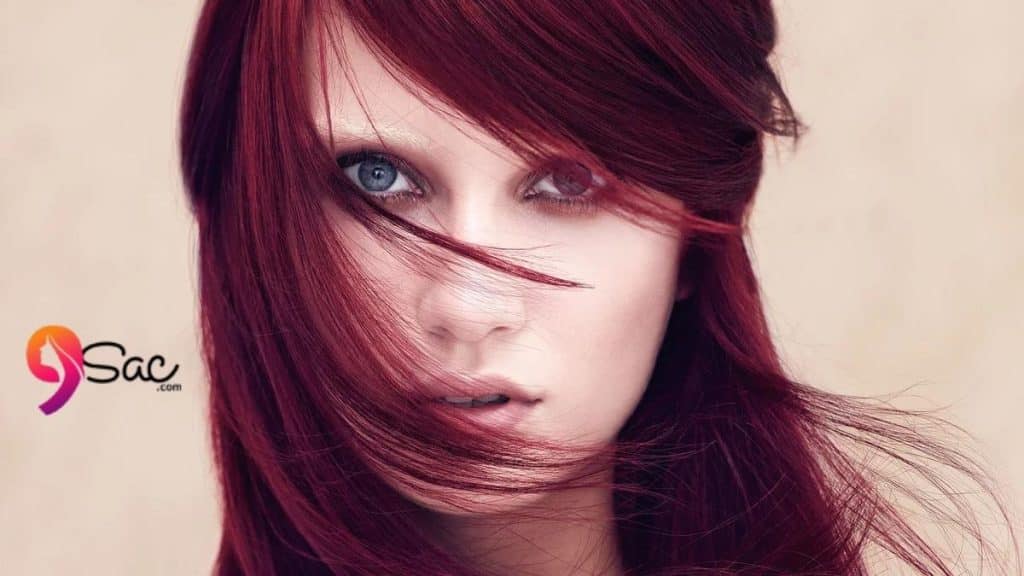 Color Púrpura Rojo Cabello