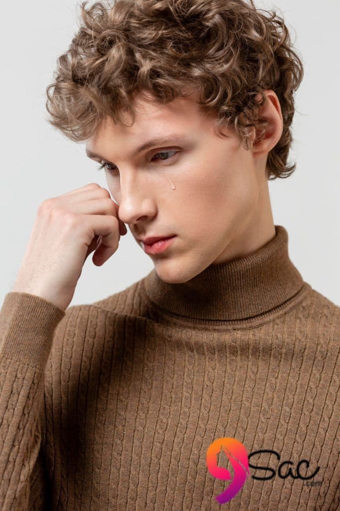 Modelo de Cabello de Hombre de Invierno de Otoño Difuso