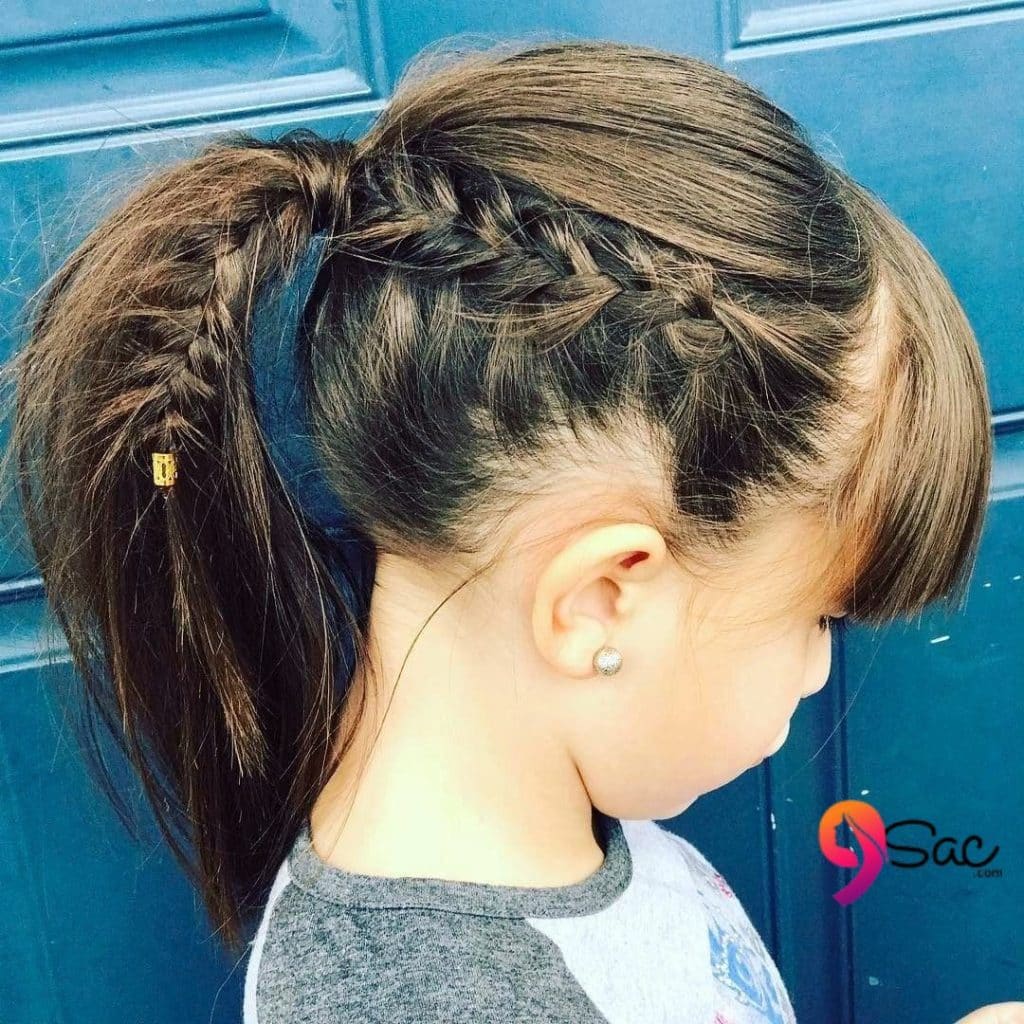 Side Braided Girl Haircuts