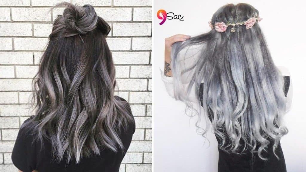 Half Knob Grey Ombre Haircuts