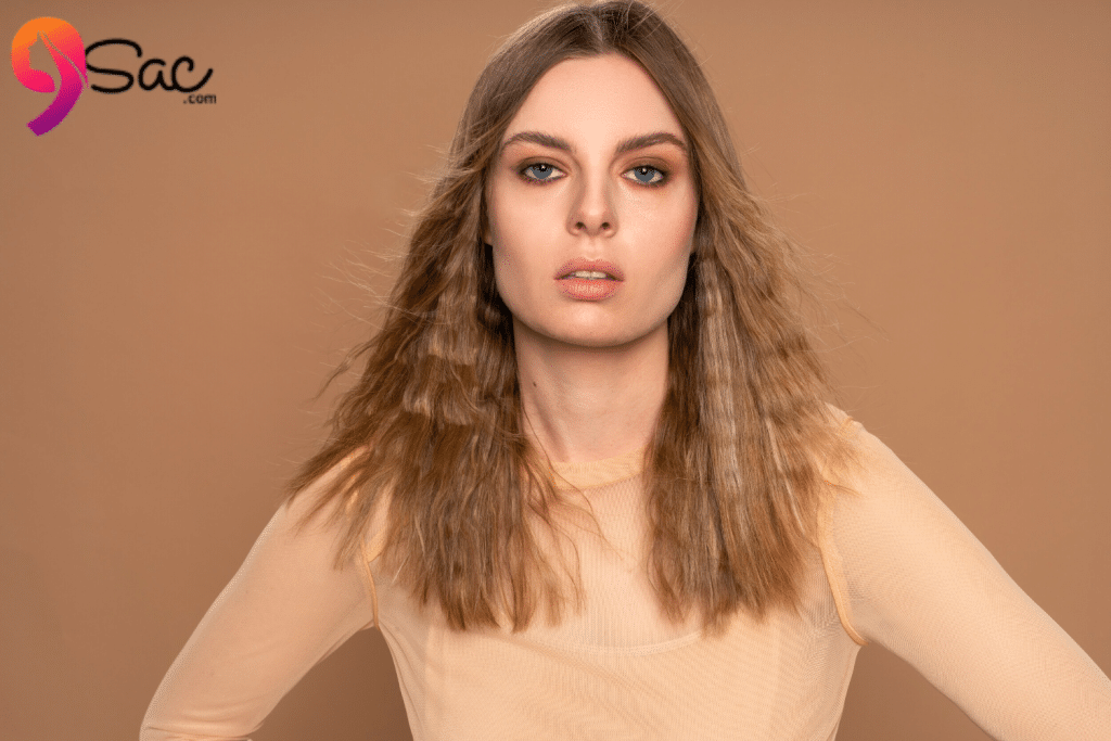 brown hair models at shoulder level