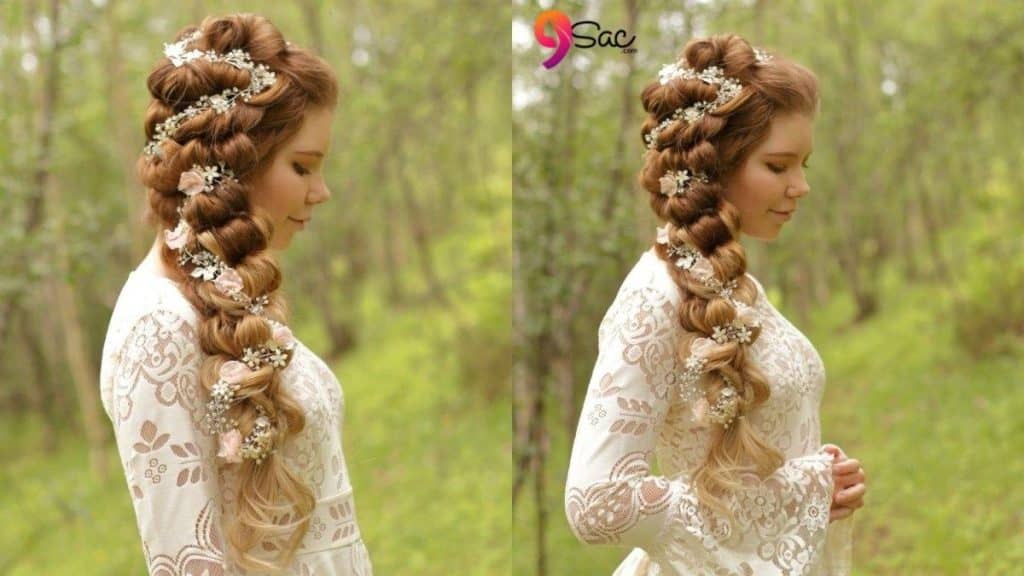 long and braided wedding hairstyles